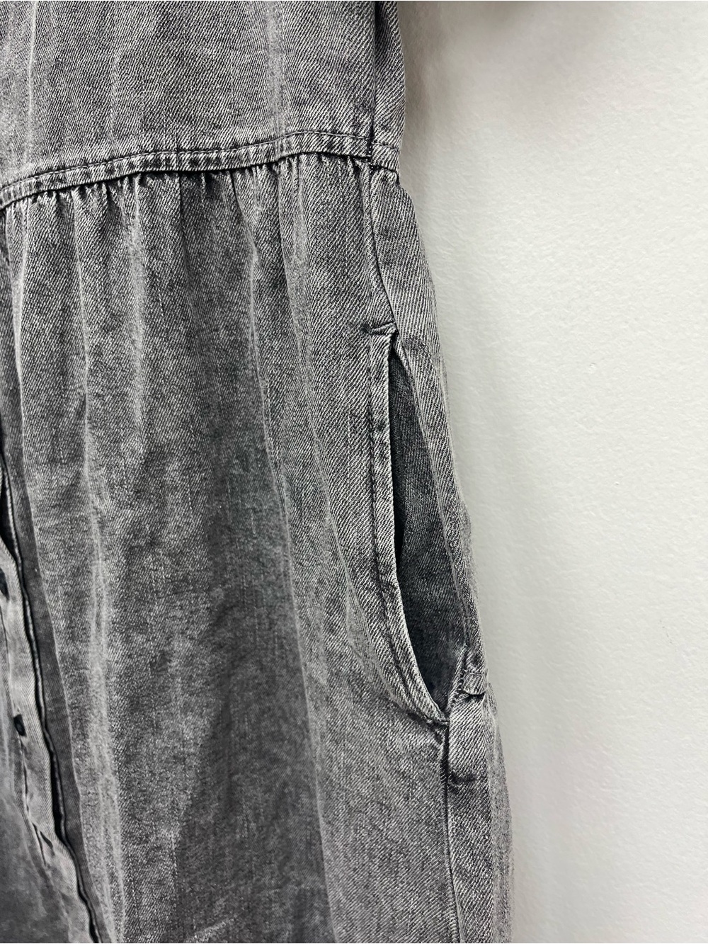 LuLaRoe Ashton denim black acid wash Dress - Picture 8 of 9